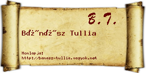 Bánász Tullia névjegykártya